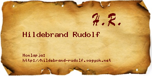 Hildebrand Rudolf névjegykártya